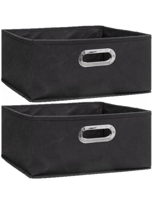 Lot de 2 Boites de rangement en tissu - Kiabi