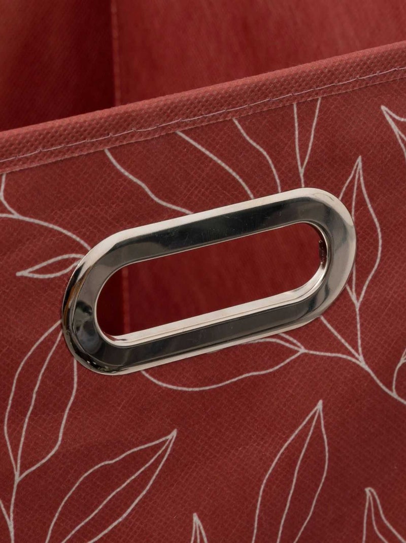 Lot de 2 boites de rangement en tissu Minimalist Rouge - Kiabi