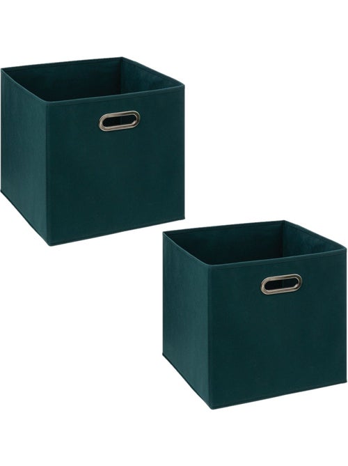 Lot de 2 boites de rangement en tissu MIX'N MODUL - Kiabi