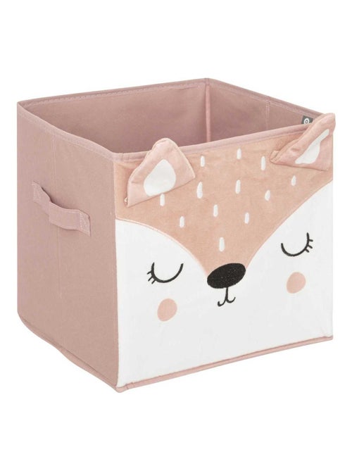 Lot de 2 boites de rangement enfant en velours biche - Kiabi