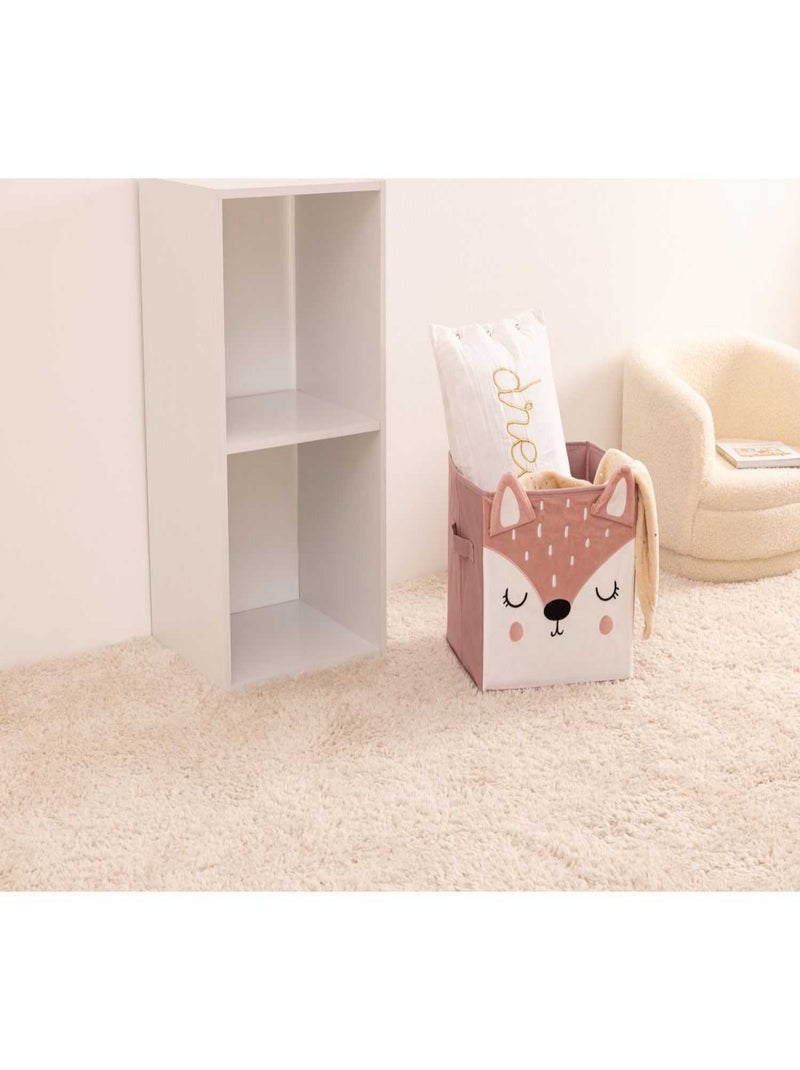Lot de 2 boites de rangement enfant en velours biche Rose - Kiabi