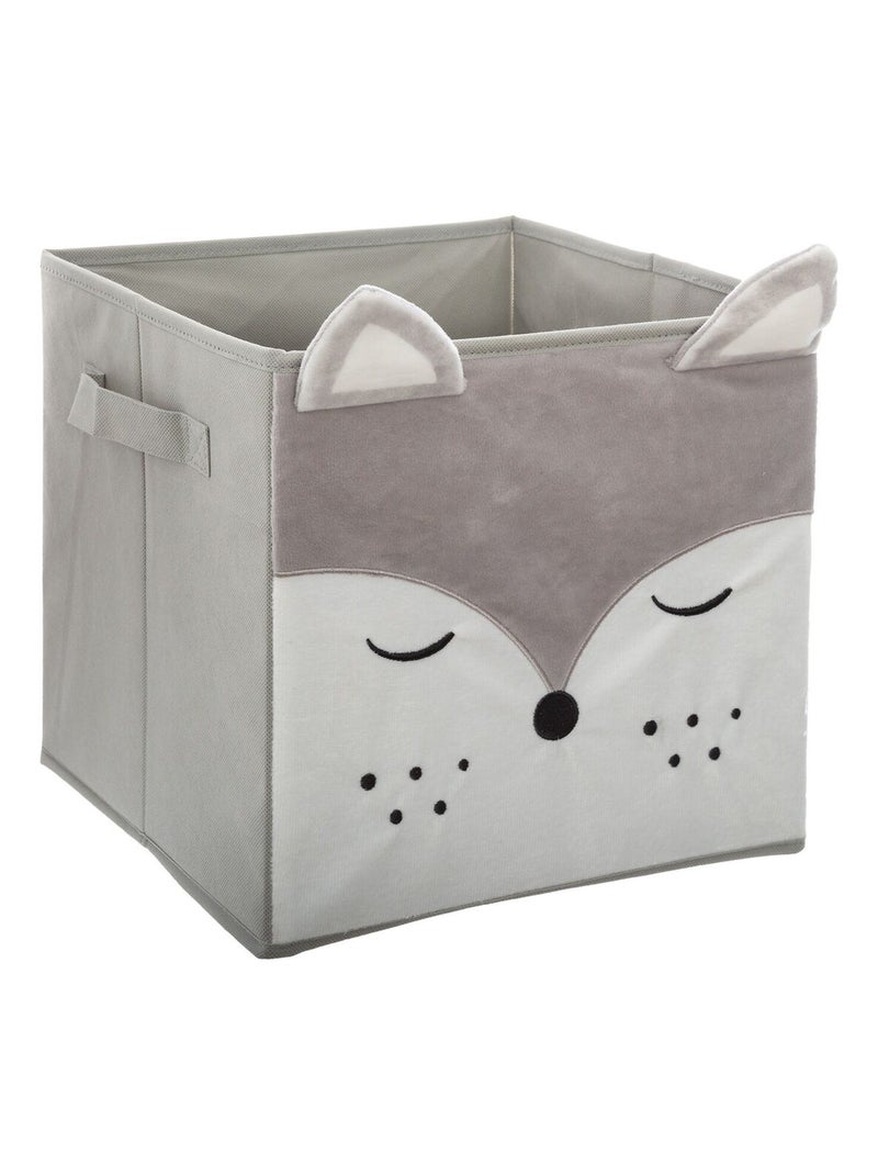 Lot de 2 boîtes de rangement enfant renard en velours JOEY Gris - Kiabi