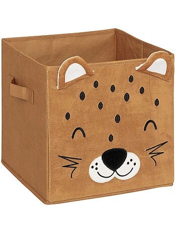 Lot de 2 boîtes de rangement enfant tigre en velours JOEY