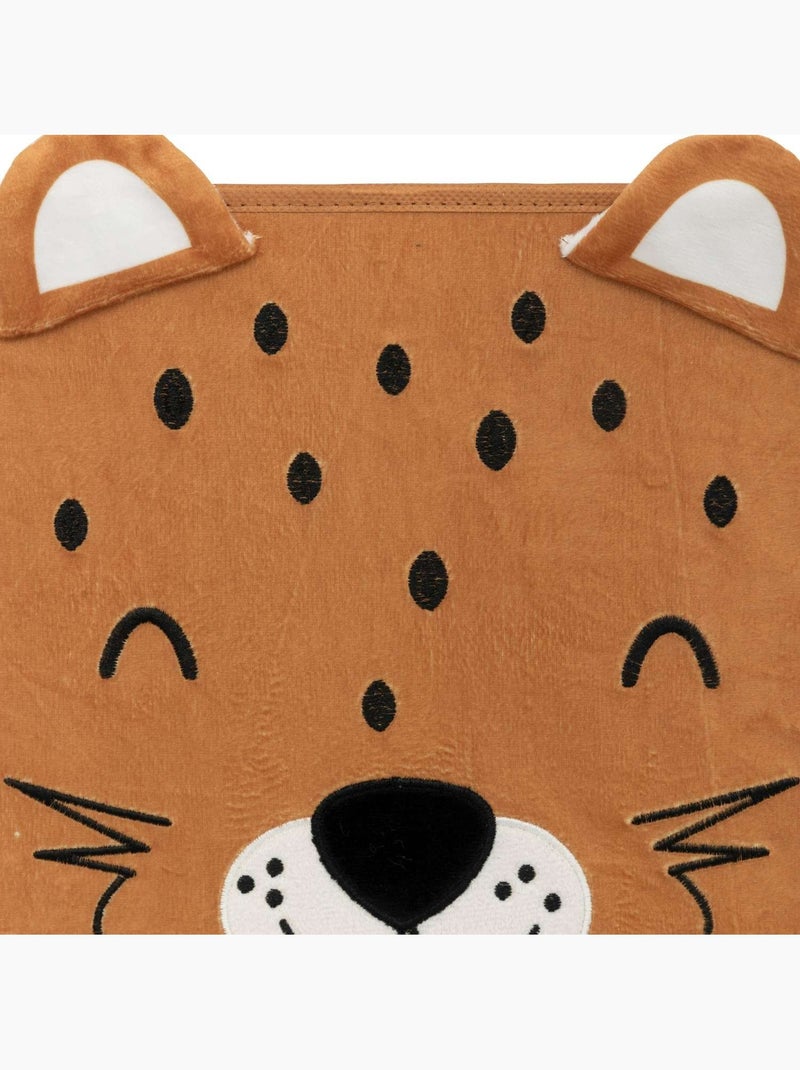 Lot de 2 boîtes de rangement enfant tigre en velours JOEY Marron - Kiabi