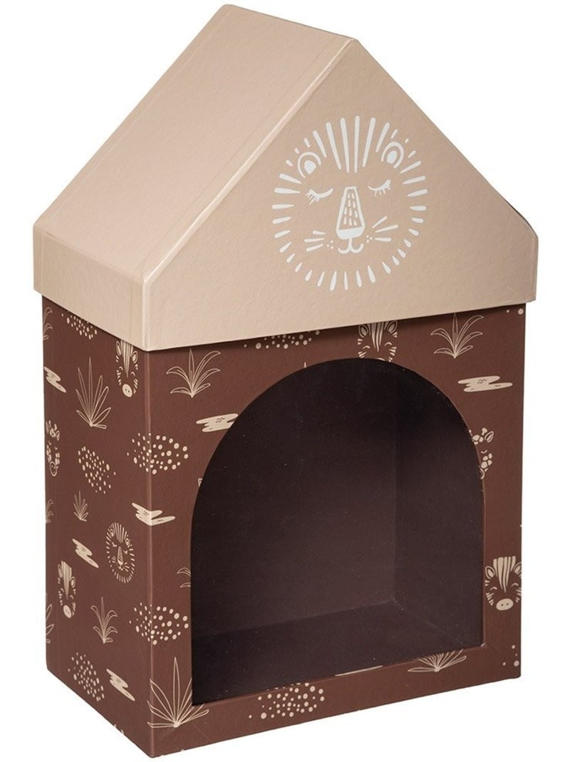 Lot de 2 boites de rangement forme hutte Marron - Kiabi