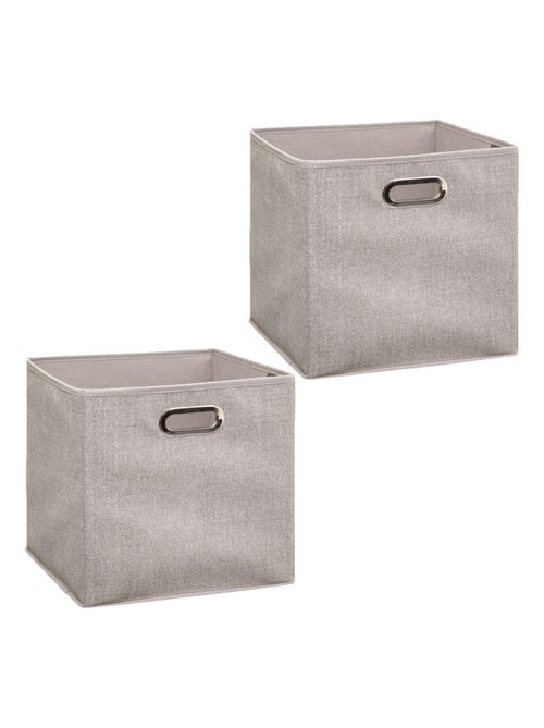 Lot de 2 boites de rangement pliables en tissu MIX'N MODUL - Kiabi