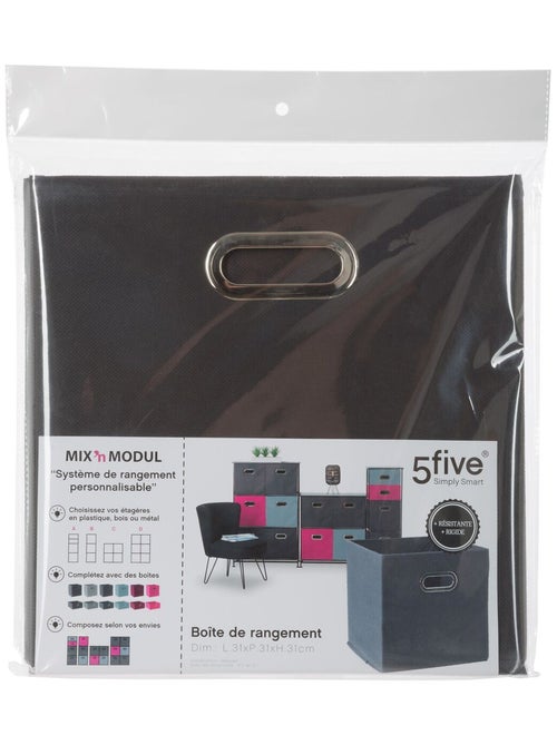 Lot de 2 boites de rangement pliables en tissu MIX'N MODUL - Kiabi