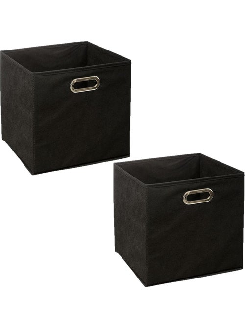 Lot de 2 boites de rangement pliables en tissu MIX'N MODUL - Kiabi
