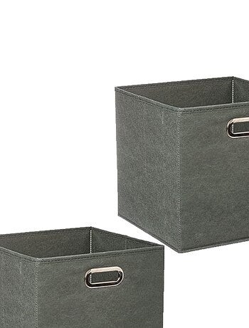 Lot de 2 boites de rangement pliables en tissu MIX'N MODUL