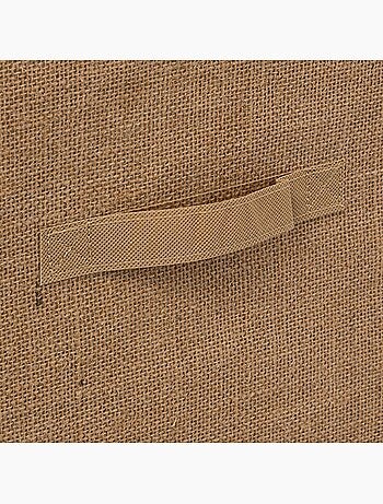 Lot de 2 boîtes de rangement pliants en jute