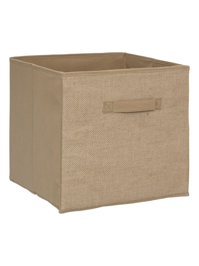 Lot de 2 boîtes de rangement pliants en jute Marron - Kiabi