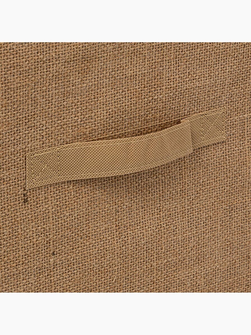 Lot de 2 boîtes de rangement pliants en jute Marron - Kiabi
