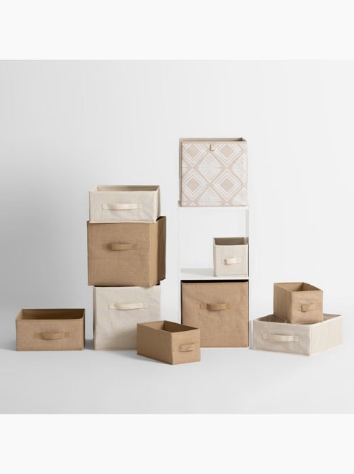 Lot de 2 boîtes de rangement pliants en jute - Kiabi