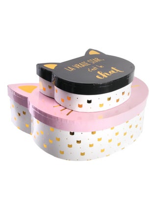 Lot de 2 boites de rangement pour enfant CAT