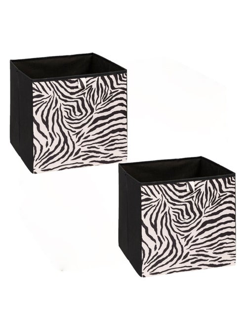 Lot de 2 boîtes de rangement ZEBRA - Kiabi