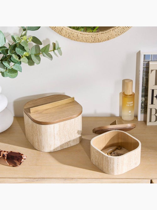 Lot de 2 boîtes déco L14/18cm ANAYA - Kiabi