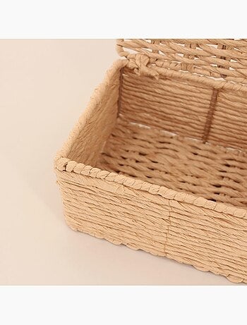 Lot de 2 boites en corde papier armatures métal