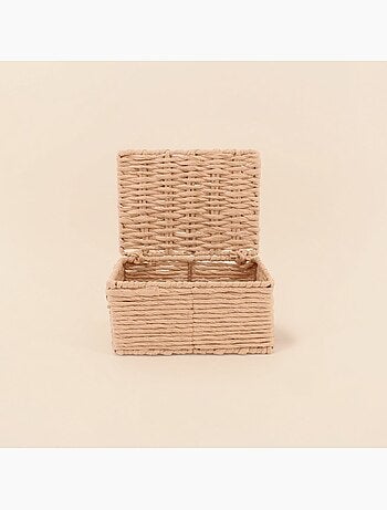 Lot de 2 boites en corde papier armatures métal