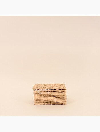 Lot de 2 boites en corde papier armatures métal