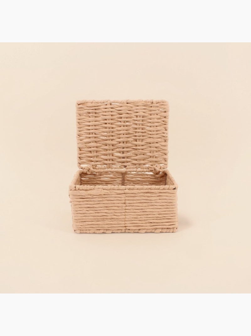 Lot de 2 boites en corde papier armatures métal Beige - Kiabi