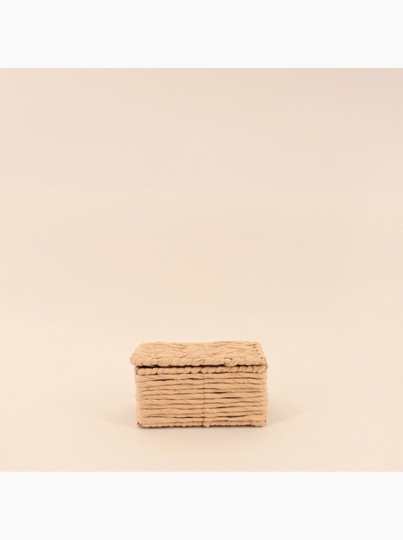 Lot de 2 boites en corde papier armatures métal Beige - Kiabi