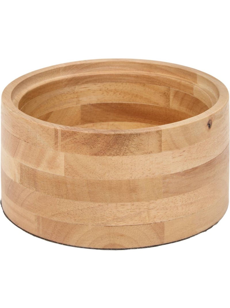 Lot de 2 boîtes rondes en hévéa BONIE Kaki - Kiabi