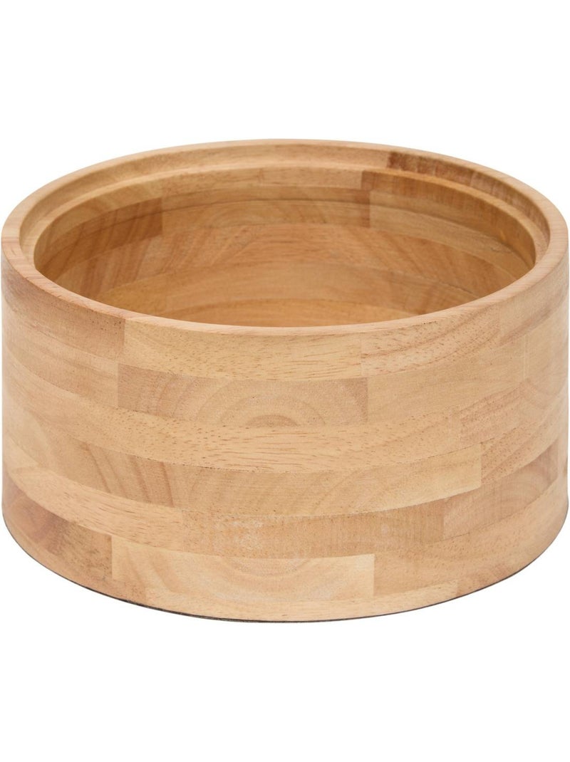 Lot de 2 boîtes rondes en hévéa bonie Taupe - Kiabi