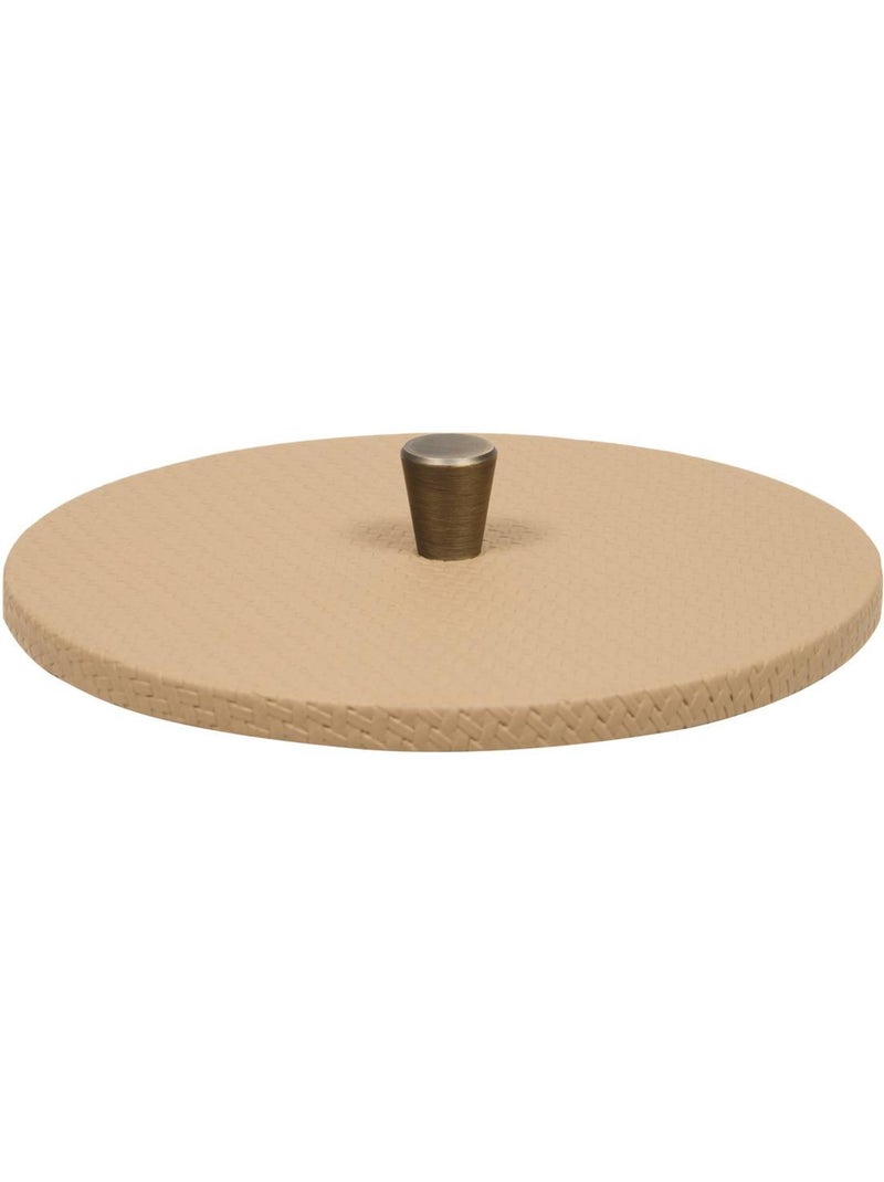 Lot de 2 boîtes rondes en hévéa bonie Taupe - Kiabi