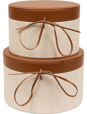 Lot de 2 boîtes rondes whisky