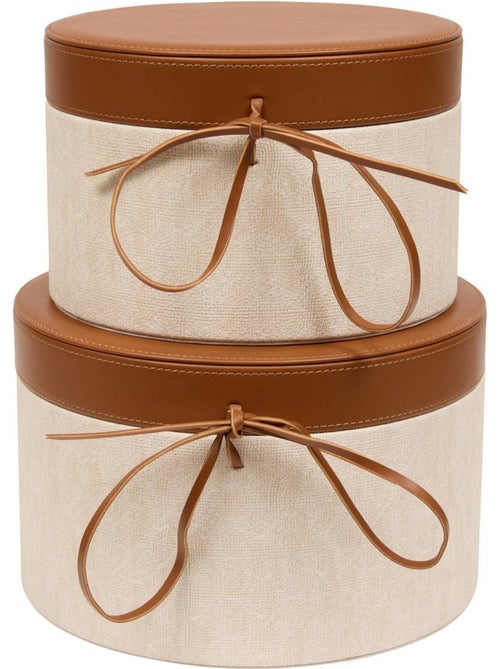 Lot de 2 boîtes rondes whisky - Kiabi