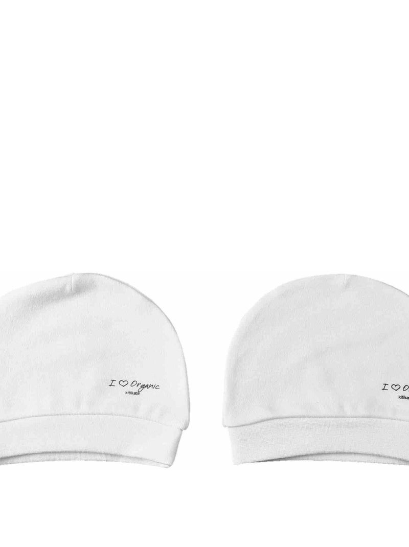 Lot de 2 bonnets - Blanc Rose - Bébé - 15.99