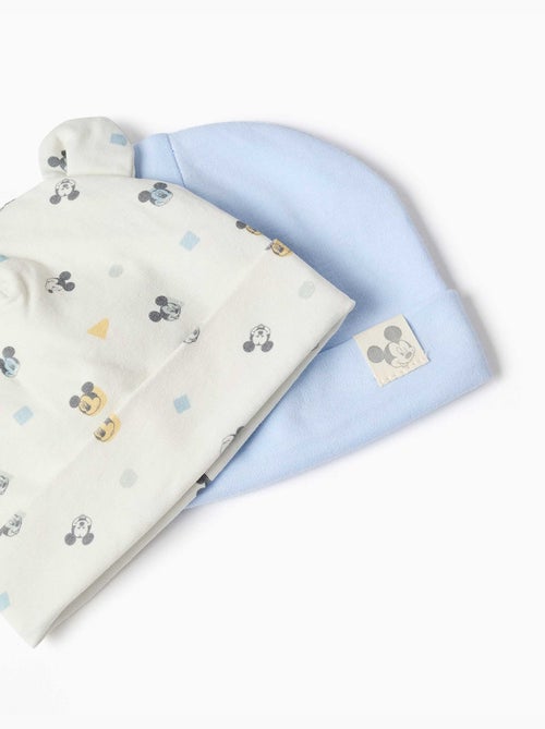 Lot de 2 bonnets en coton avec motif Mickey - Kiabi Lot de 2 bonnets en coton avec motif Mickey - Kiabi