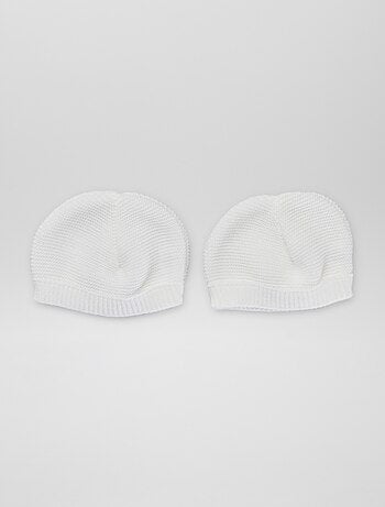 Lot de 2 bonnets 'Manufacture de Layette' - Fabriqué en France - Kiabi