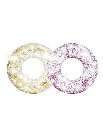 Lot de 2 bouées gonflables rondes à paillettes