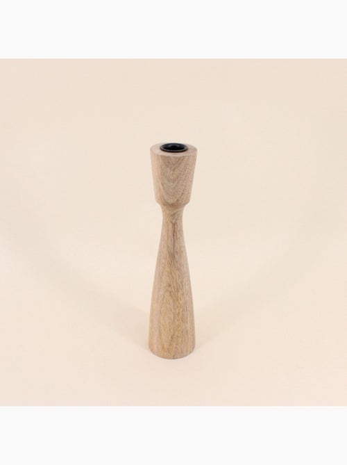 Lot de 2 bougeoirs en manguier 21, 26cm - Kiabi