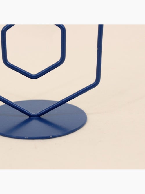 Lot de 2 bougeoirs en métal bleu - Kiabi