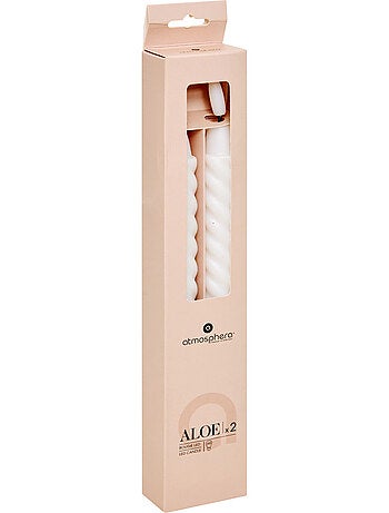 Lot de 2 bougie-bâtons TWIST ALOE