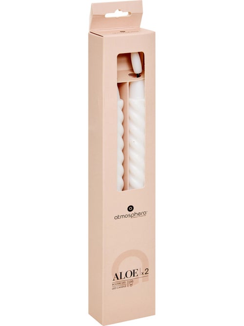 Lot de 2 bougie-bâtons TWIST ALOE - Kiabi