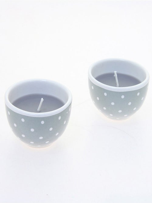 Lot de 2 bougies avec imprimés motif cercles - Kiabi