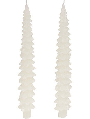Lot de 2 bougies bâton sapin