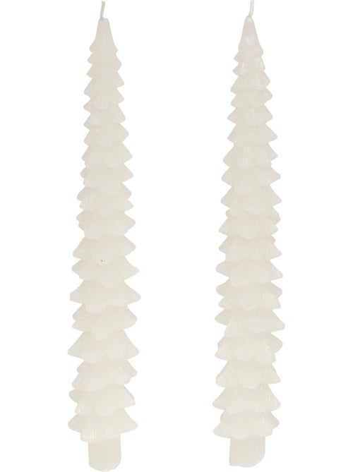 Lot de 2 bougies bâton sapin - Kiabi