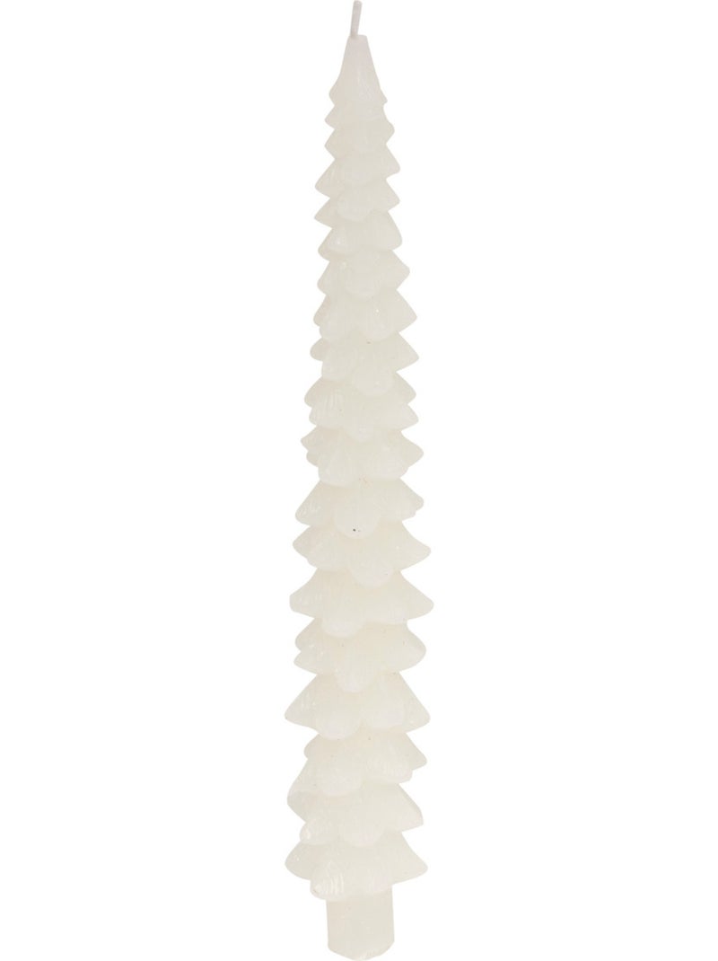 Lot de 2 bougies bâton sapin Blanc - Kiabi