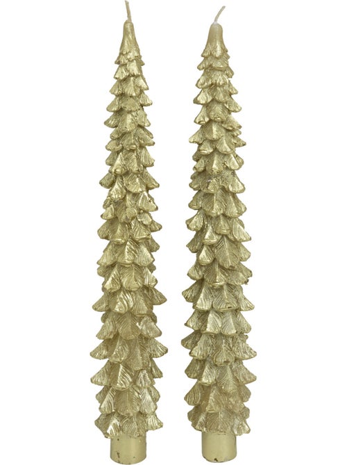 Lot de 2 bougies bâton sapin - Kiabi