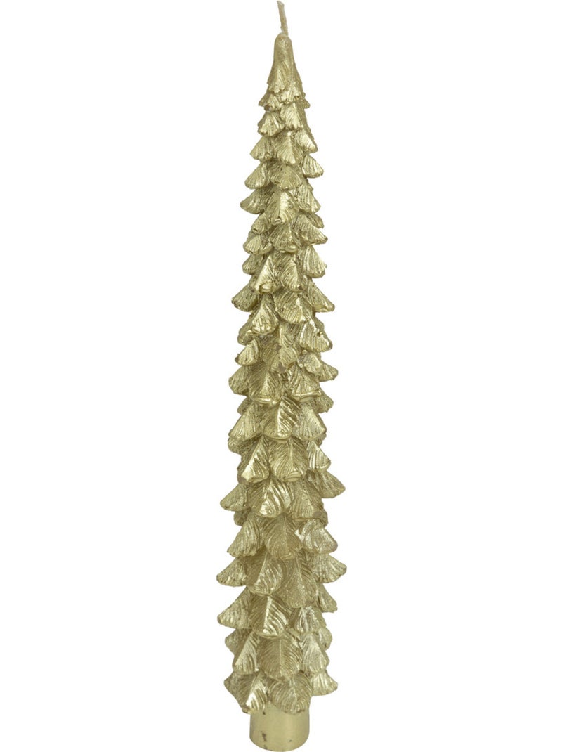 Lot de 2 bougies bâton sapin Doré - Kiabi
