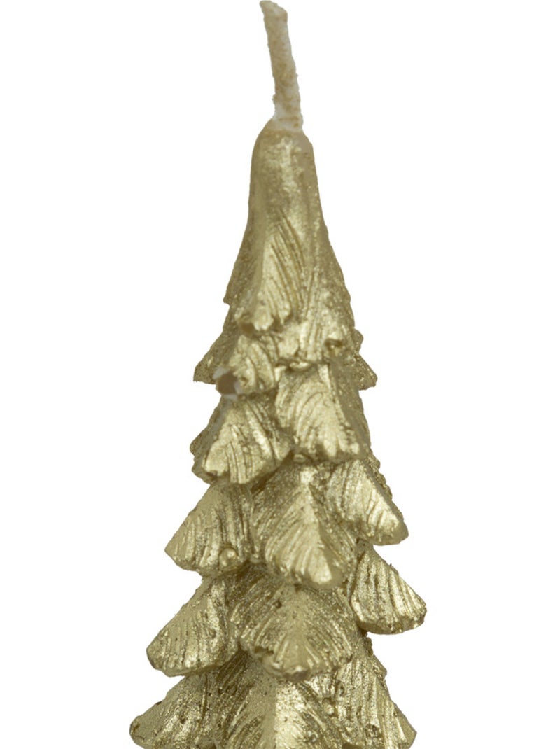 Lot de 2 bougies bâton sapin Doré - Kiabi
