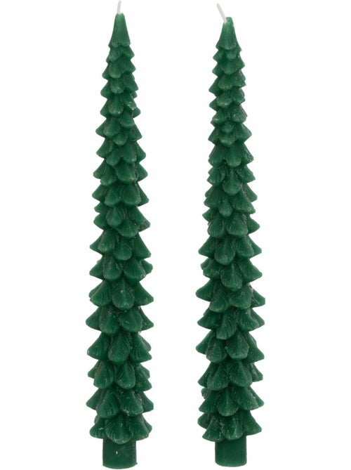 Lot de 2 bougies bâton sapin - Kiabi
