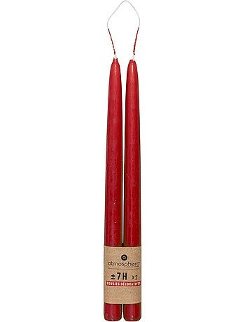 Lot de 2 bougies bâtons hugo
