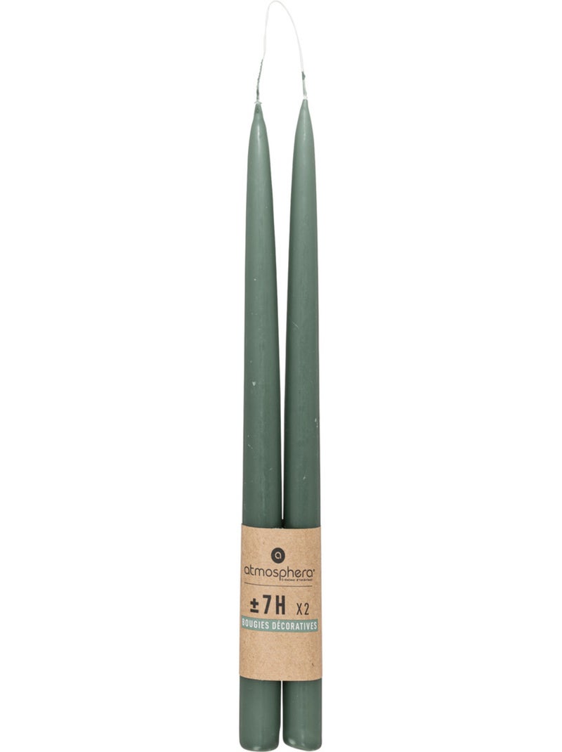 Lot de 2 bougies bâtons HUGO Vert clair - Kiabi