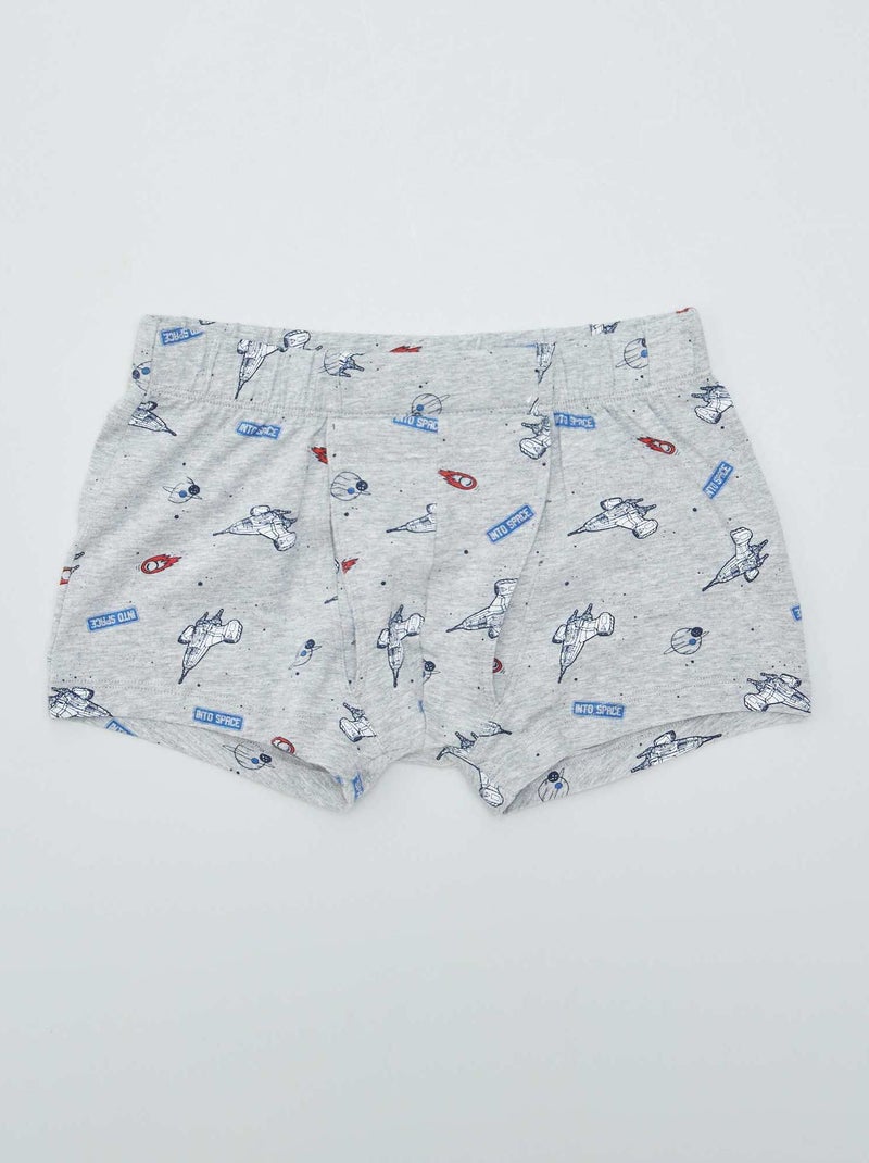 Lot de 2 boxers à scratchs - collection facile à enfiler Vert/gris - Kiabi