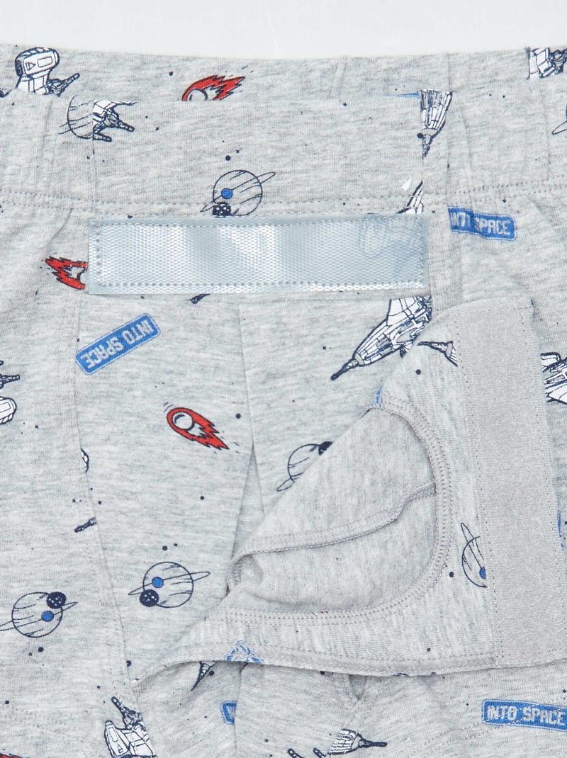 Lot de 2 boxers à scratchs - So Easy Vert/gris - Kiabi